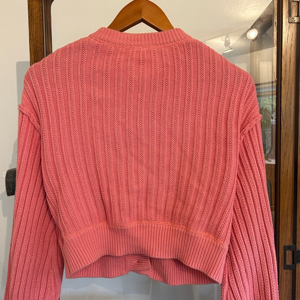 Free people all yours knit cardigan in pink - Picture 9 of 9